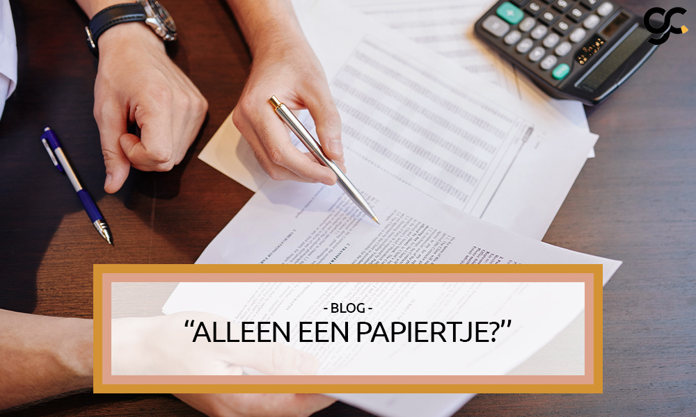 Alleen een papiertje?